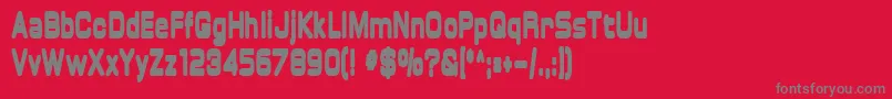 overload Font – Gray Fonts on Red Background