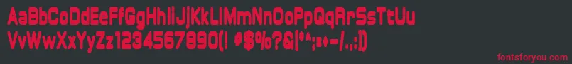 overload Font – Red Fonts on Black Background