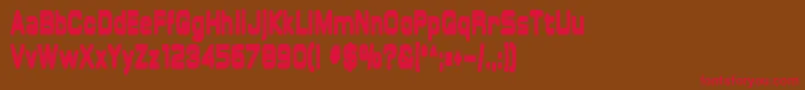 overload Font – Red Fonts on Brown Background