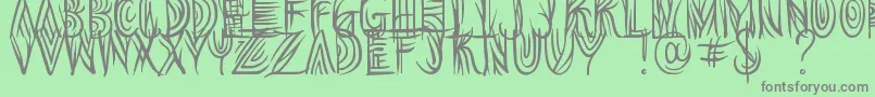 Overthink Demo Font – Gray Fonts on Green Background