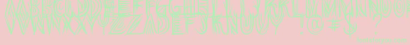 Overthink Demo Font – Green Fonts on Pink Background