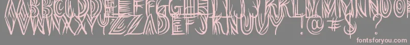 Overthink Demo Font – Pink Fonts on Gray Background