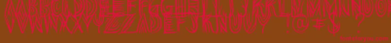 Overthink Demo Font – Red Fonts on Brown Background