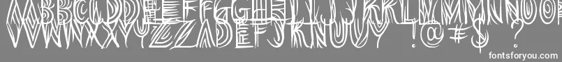 Overthink Demo Font – White Fonts on Gray Background
