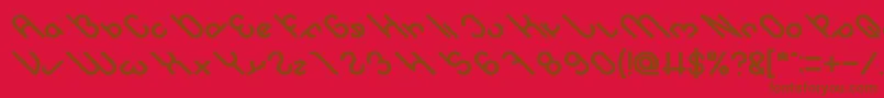 fuente owaikeo Bold – Fuentes Marrones Sobre Fondo Rojo
