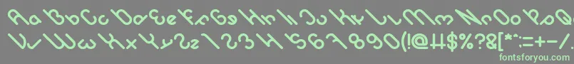 Шрифт owaikeo Bold – зелёные шрифты на сером фоне