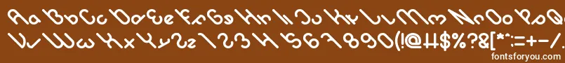 フォントowaikeo Bold – 茶色の背景に白い文字