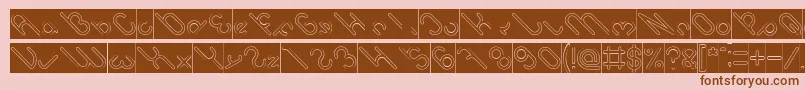 owaikeo Hollow Inverse Font – Brown Fonts on Pink Background