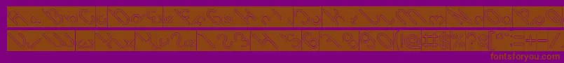 owaikeo Hollow Inverse Font – Brown Fonts on Purple Background