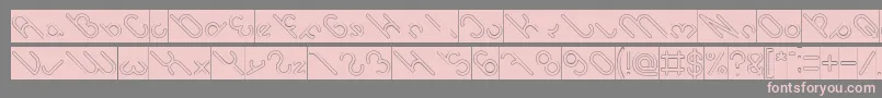 owaikeo Hollow Inverse Font – Pink Fonts on Gray Background