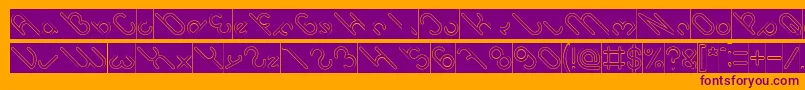 owaikeo Hollow Inverse Font – Purple Fonts on Orange Background