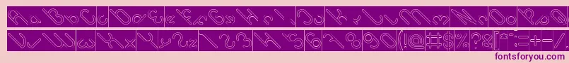 owaikeo Hollow Inverse Font – Purple Fonts on Pink Background