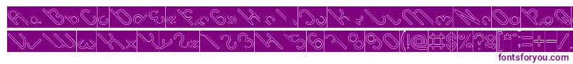 owaikeo Hollow Inverse Font – Purple Fonts on White Background