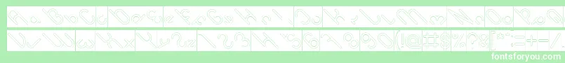 owaikeo Hollow Inverse Font – White Fonts on Green Background