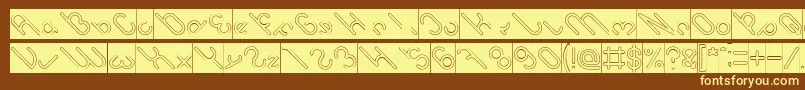 owaikeo Hollow Inverse Font – Yellow Fonts on Brown Background