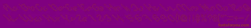 owaikeo Hollow-fontti – ruskeat fontit violetilla taustalla