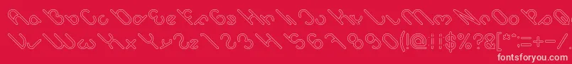 owaikeo Hollow Font – Pink Fonts on Red Background