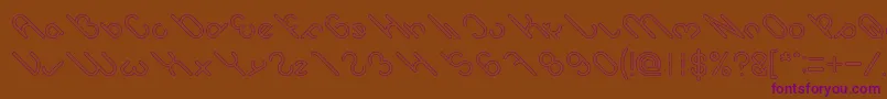 owaikeo Hollow Font – Purple Fonts on Brown Background