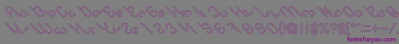 owaikeo Hollow-Schriftart – Violette Schriften auf grauem Hintergrund