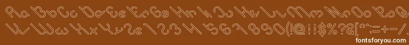 Шрифт owaikeo Hollow – белые шрифты на коричневом фоне