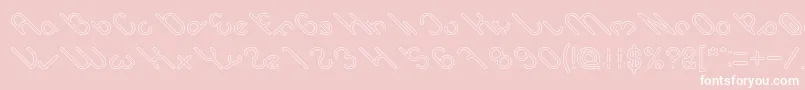 owaikeo Hollow Font – White Fonts on Pink Background