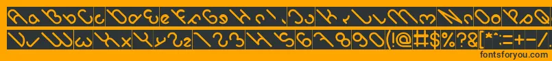 owaikeo Inverse Font – Black Fonts on Orange Background