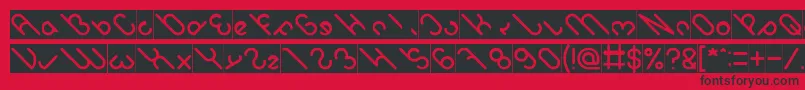 owaikeo Inverse Font – Black Fonts on Red Background