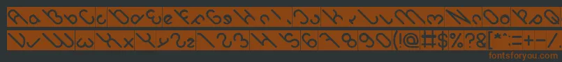 owaikeo Inverse Font – Brown Fonts on Black Background
