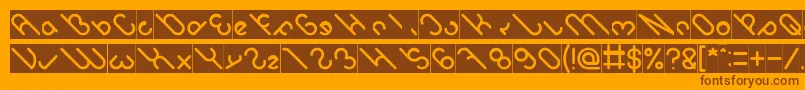 owaikeo Inverse Font – Brown Fonts on Orange Background