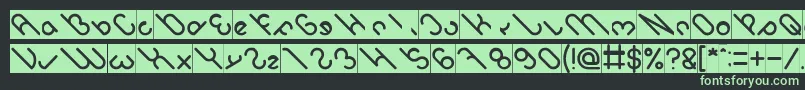 owaikeo Inverse Font – Green Fonts on Black Background