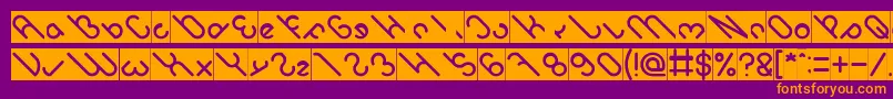 owaikeo Inverse Font – Orange Fonts on Purple Background