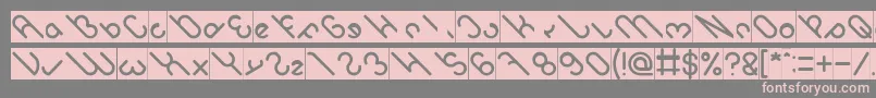 owaikeo Inverse Font – Pink Fonts on Gray Background