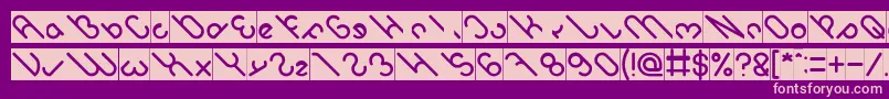 owaikeo Inverse Font – Pink Fonts on Purple Background