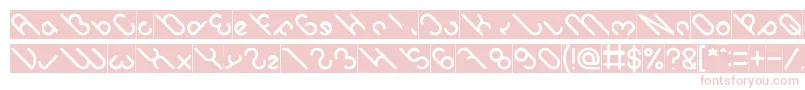 owaikeo Inverse Font – Pink Fonts on White Background