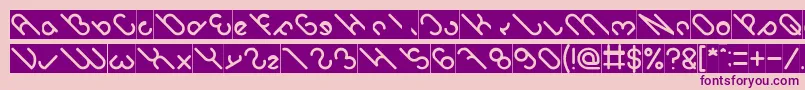 owaikeo Inverse Font – Purple Fonts on Pink Background