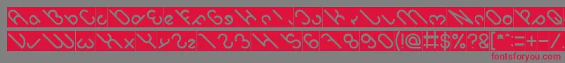 owaikeo Inverse Font – Red Fonts on Gray Background