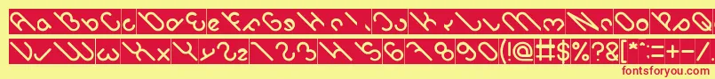 owaikeo Inverse Font – Red Fonts on Yellow Background