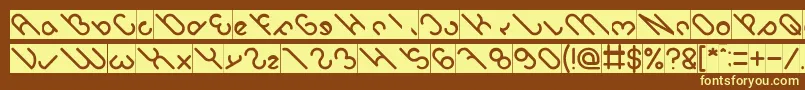 owaikeo Inverse Font – Yellow Fonts on Brown Background