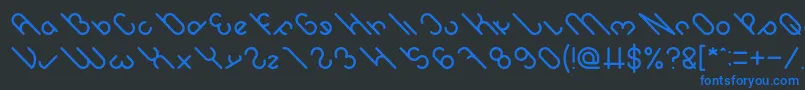 owaikeo Light Font – Blue Fonts on Black Background