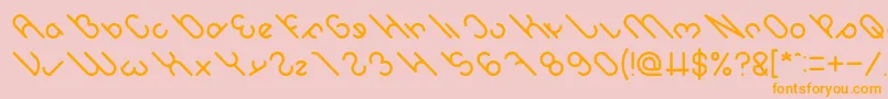 owaikeo Light Font – Orange Fonts on Pink Background