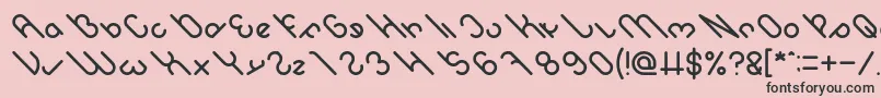 owaikeo Font – Black Fonts on Pink Background