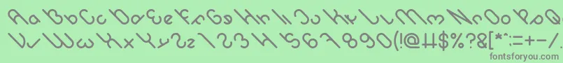 owaikeo Font – Gray Fonts on Green Background