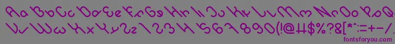 owaikeo Font – Purple Fonts on Gray Background