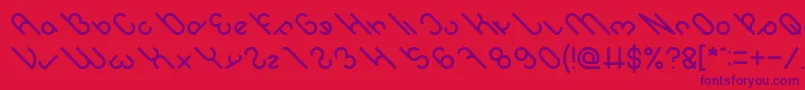 owaikeo Font – Purple Fonts on Red Background