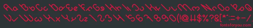 owaikeo Font – Red Fonts on Black Background
