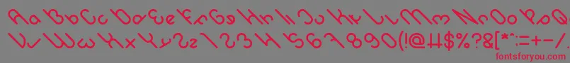 owaikeo Font – Red Fonts on Gray Background