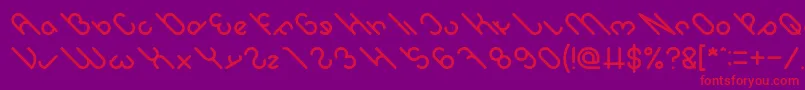 owaikeo Font – Red Fonts on Purple Background