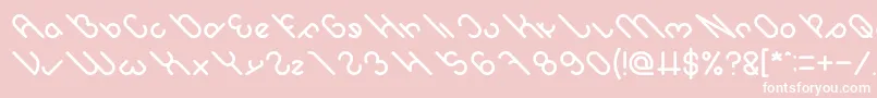 フォントowaikeo – ピンクの背景に白い文字