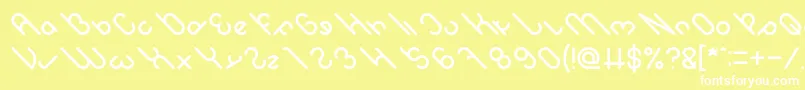 owaikeo Font – White Fonts on Yellow Background