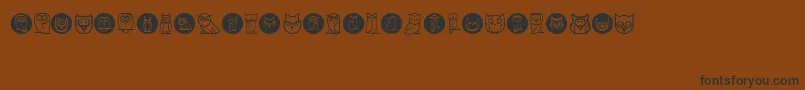 Owls Font – Black Fonts on Brown Background